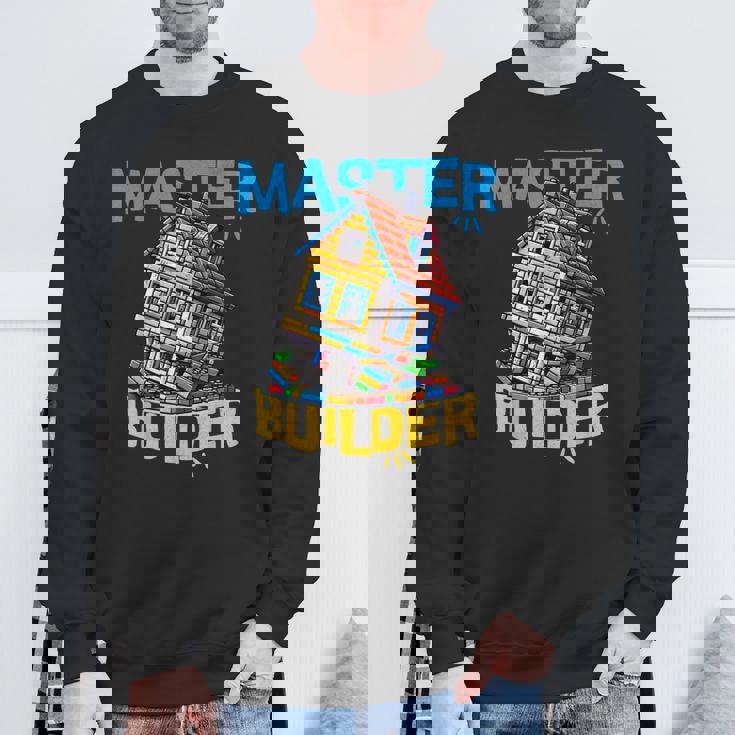 レゴのレンガ造りマスタービルダー面白い曲がった家。 スウェットシャツ 高齢者への贈り物