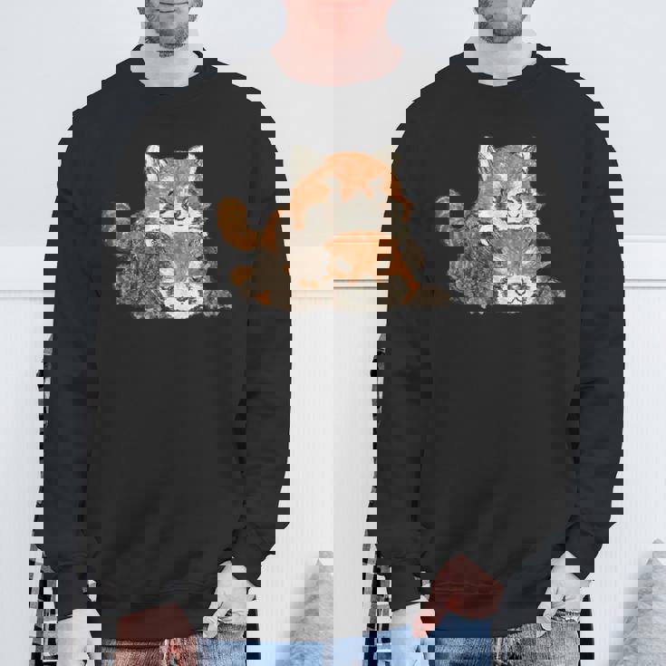 レッサーパンダ かわいい パンダ おもしろ 動物 アート イラスト スウェットシャツ 高齢者への贈り物