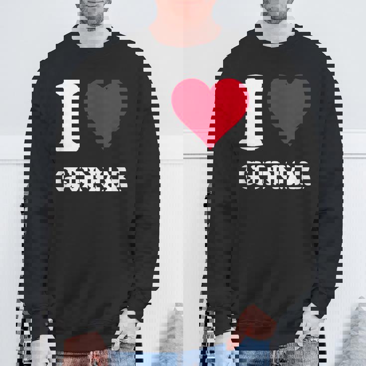 レッドハート I Love Gunnar スウェットシャツ 高齢者への贈り物