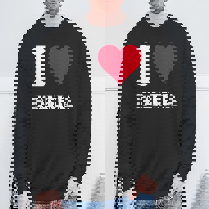 レッドハート I Love Haruka スウェットシャツ 高齢者への贈り物