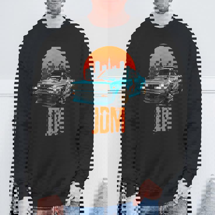 レトロ Jdm 和 ドリフト レーシング チューニング 車 東京 スカイライン スウェットシャツ 高齢者への贈り物