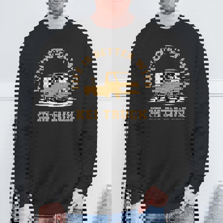 レトロ クラシック 軽トラック ピックアップトラック ヴィンテージデザイン スウェットシャツ 高齢者への贈り物