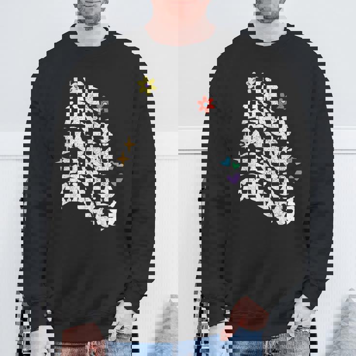 レトロ グルーヴィーなイム レシア Doing Lesya Things おかしな母の日 スウェットシャツ 高齢者への贈り物