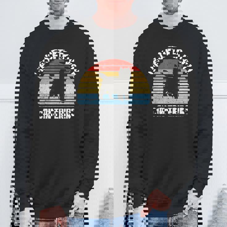 レトロ ケアンテリア 犬 スウェットシャツ 高齢者への贈り物