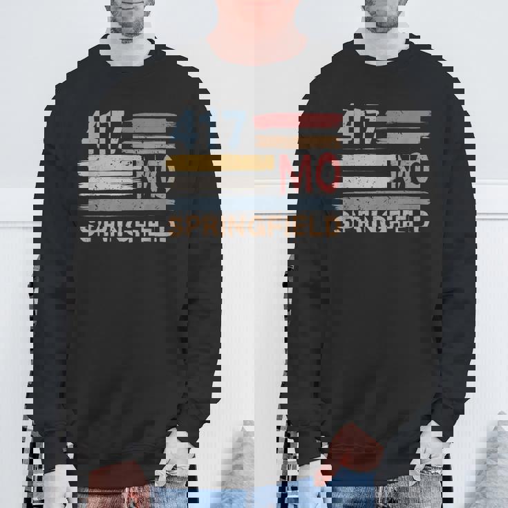 レトロ スプリングフィールド エリアコード 417 ミズーリ州 スウェットシャツ 高齢者への贈り物