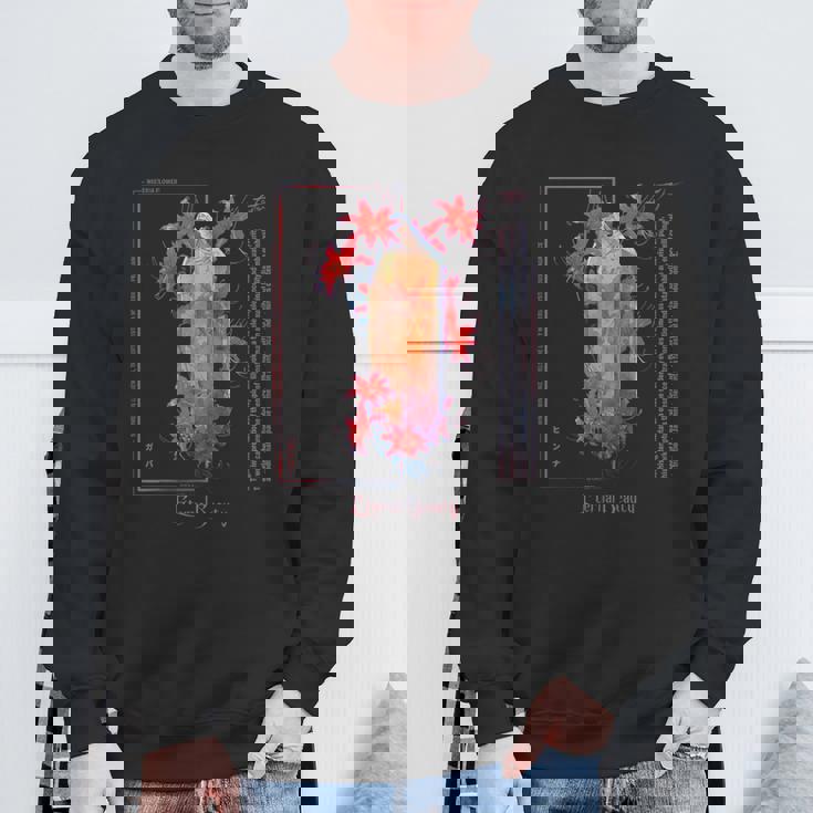 レトロ ソフト グランジ アニメ 美的 赤い スパイダーリリー スウェットシャツ 高齢者への贈り物