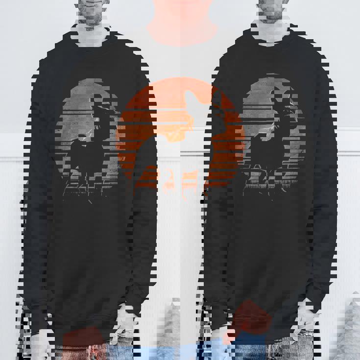 レトロ デザイン フレンチ ブルドッグ スウェットシャツ 高齢者への贈り物