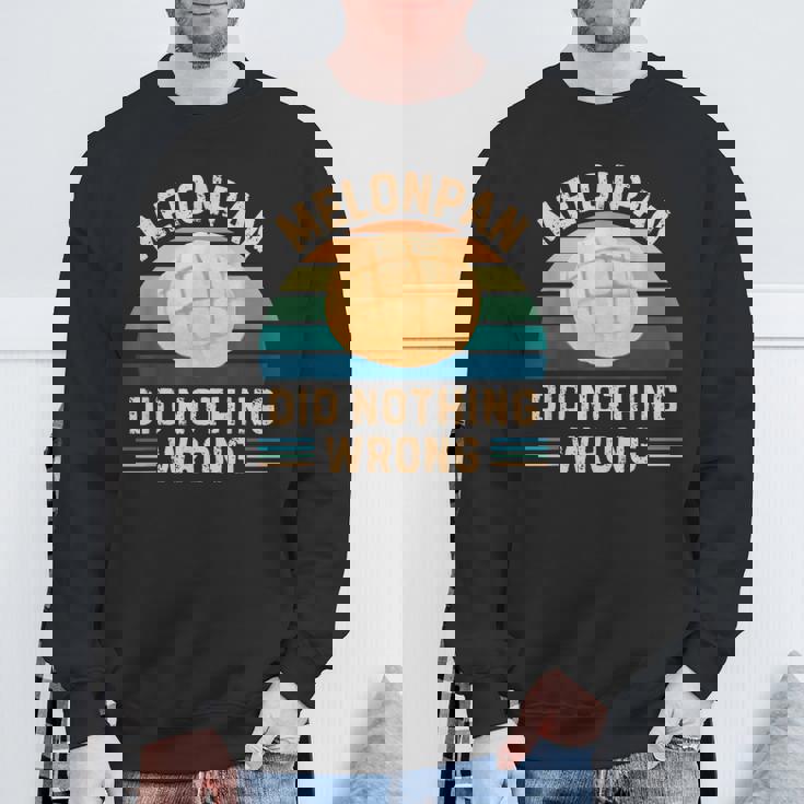 レトロ メロンパン Did Nothing Wrong ヴィンテージ メロンパン 食品愛好家 スウェットシャツ 高齢者への贈り物