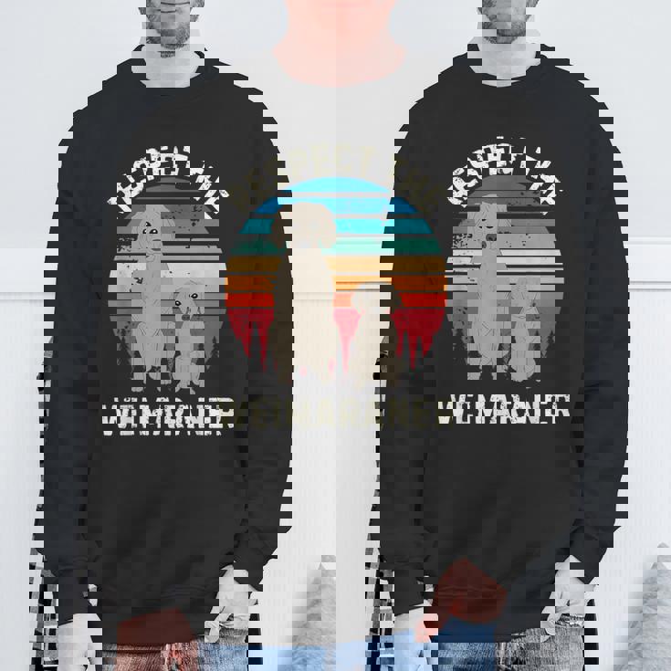 レトロ リスペクト ワイマラナー ヴィンテージ グランジ ワイマラナー 恋人 スウェットシャツ 高齢者への贈り物