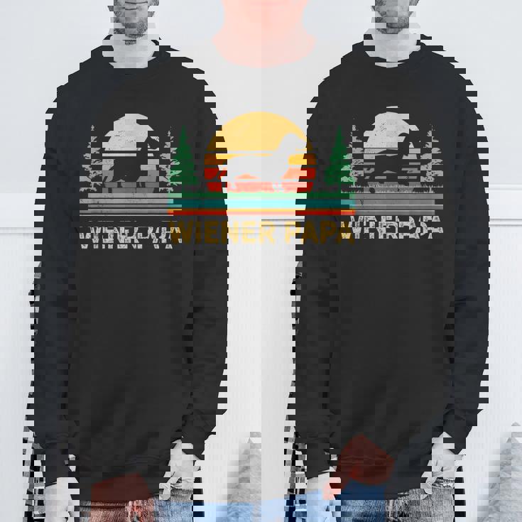 レトロ ワイナー 犬 パパ ギフト ヴィンテージ 犬 ダックスフンド ダックスフンド ダックス ドクシー スウェットシャツ 高齢者への贈り物