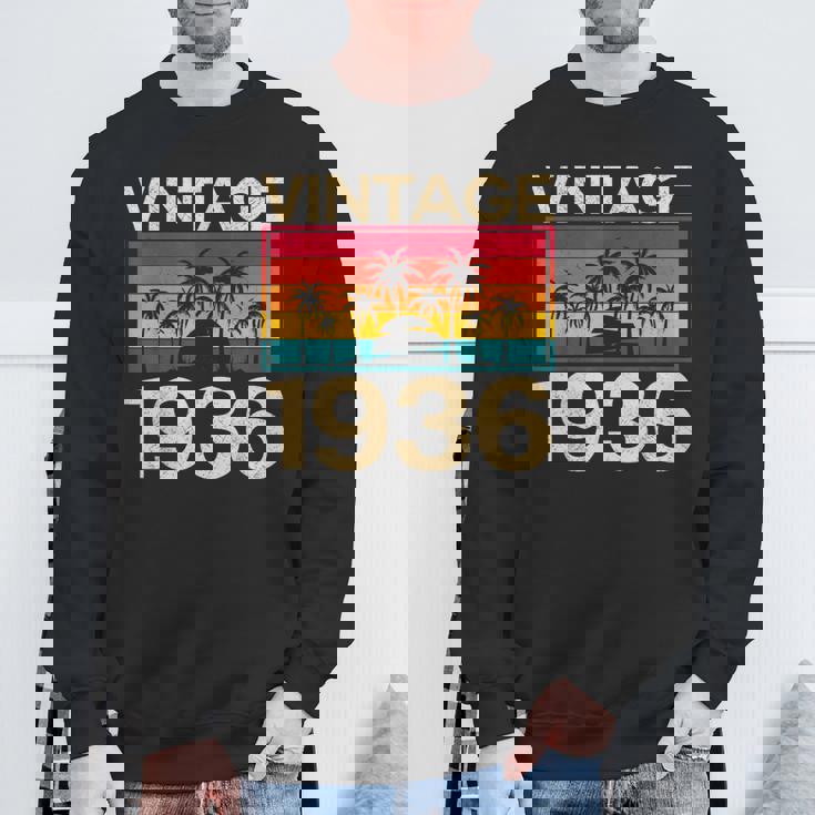 レトロ ヴィンテージ 1936 誕生日 スウェットシャツ 高齢者への贈り物