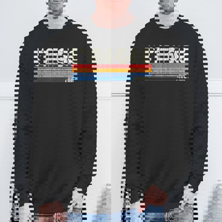 レトロ ヴィンテージ 70年代80年代スタイル L'aigle フランス スウェットシャツ 高齢者への贈り物