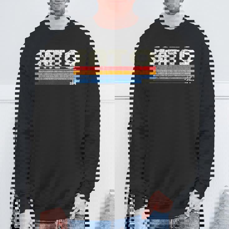 レトロ ヴィンテージ 70年代80年代風 佐藤 日本 スウェットシャツ 高齢者への贈り物