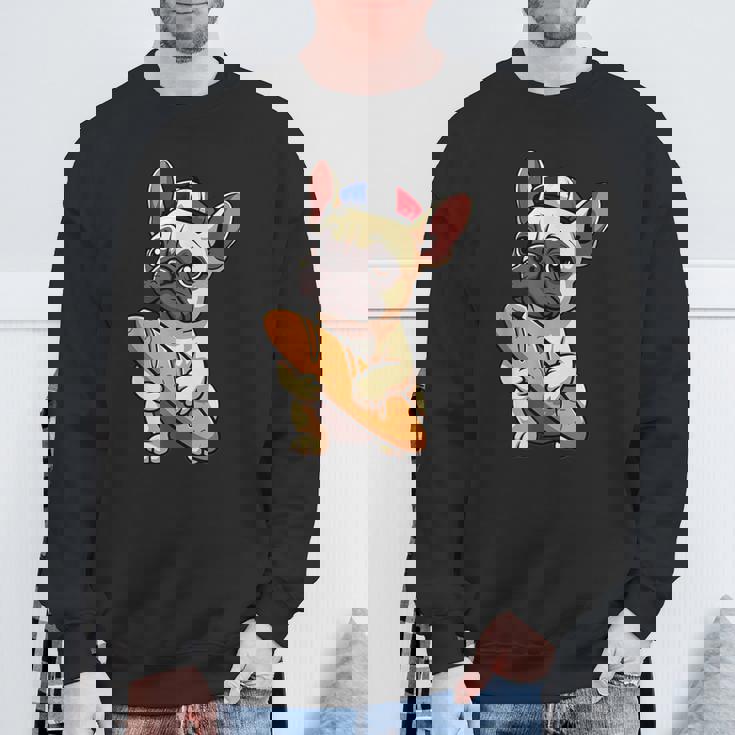 レトロ ヴィンテージ かわいい フレンチブルドッグ パリ お土産 ギフト スウェットシャツ 高齢者への贈り物