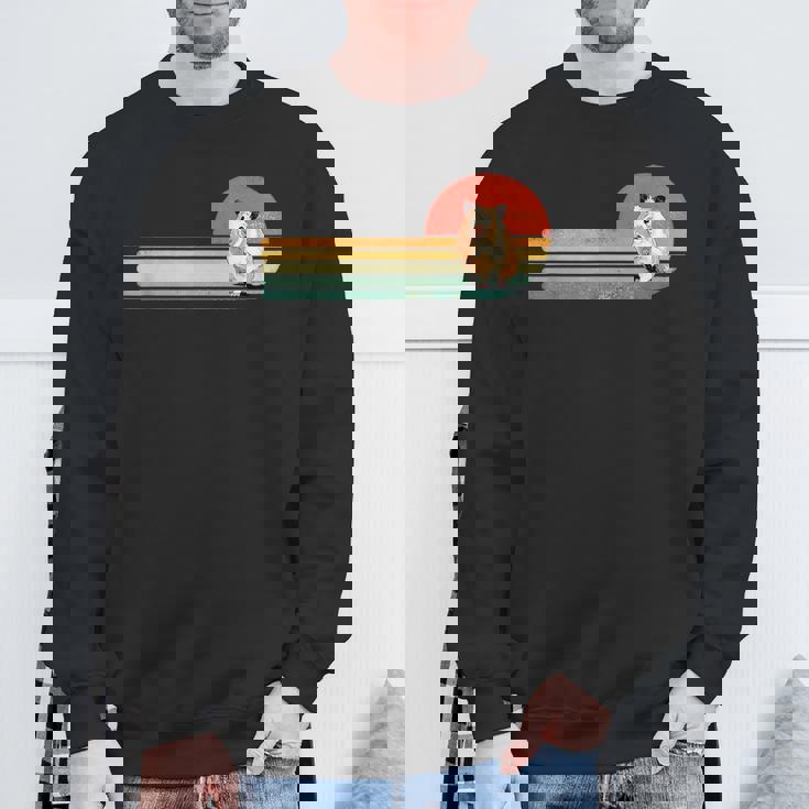 レトロ ヴィンテージ カワイイ ハムスター げっ歯類 ペット 動物 ハムスター 恋人 スウェットシャツ 高齢者への贈り物