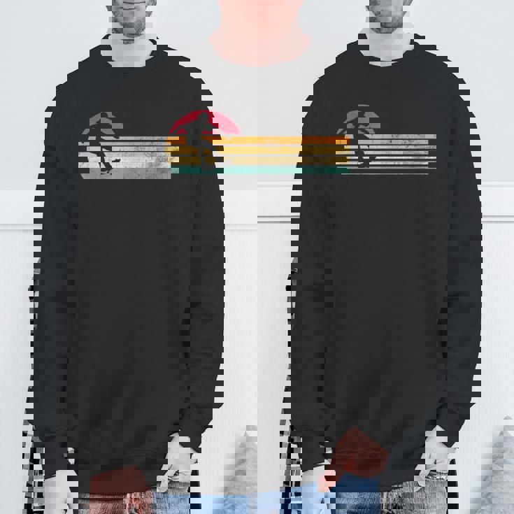 レトロ ヴィンテージ スケートボーダーシルエット スケートボード スウェットシャツ 高齢者への贈り物