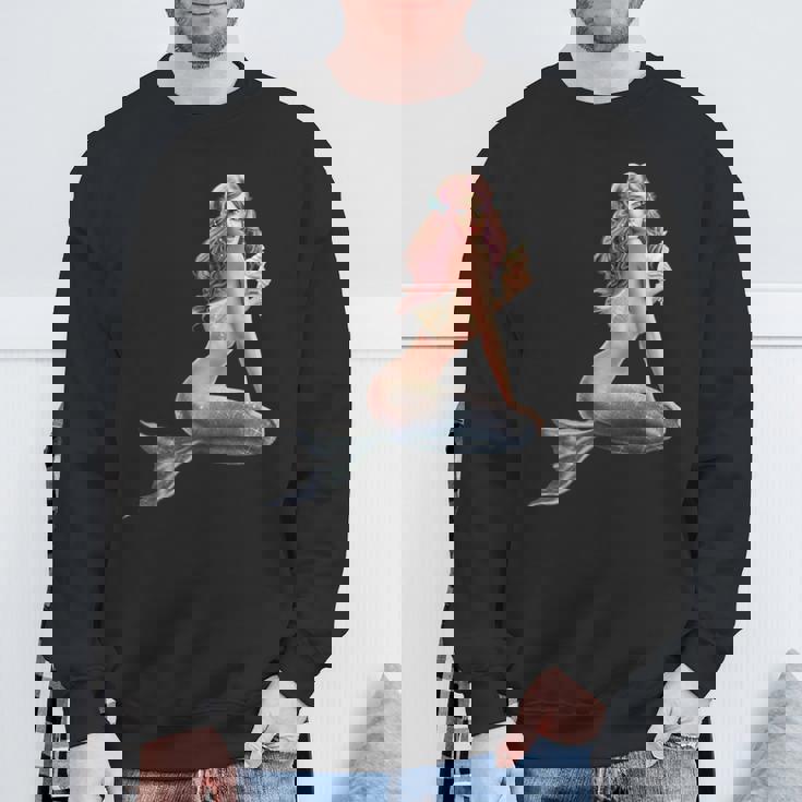 レトロ ヴィンテージ ピンナップ ガール マーメイド スウェットシャツ 高齢者への贈り物