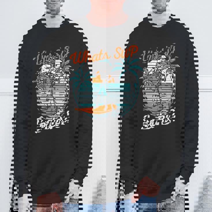 レトロup スタンドアップパドルボード スケルトンup ビーチとは スウェットシャツ 高齢者への贈り物