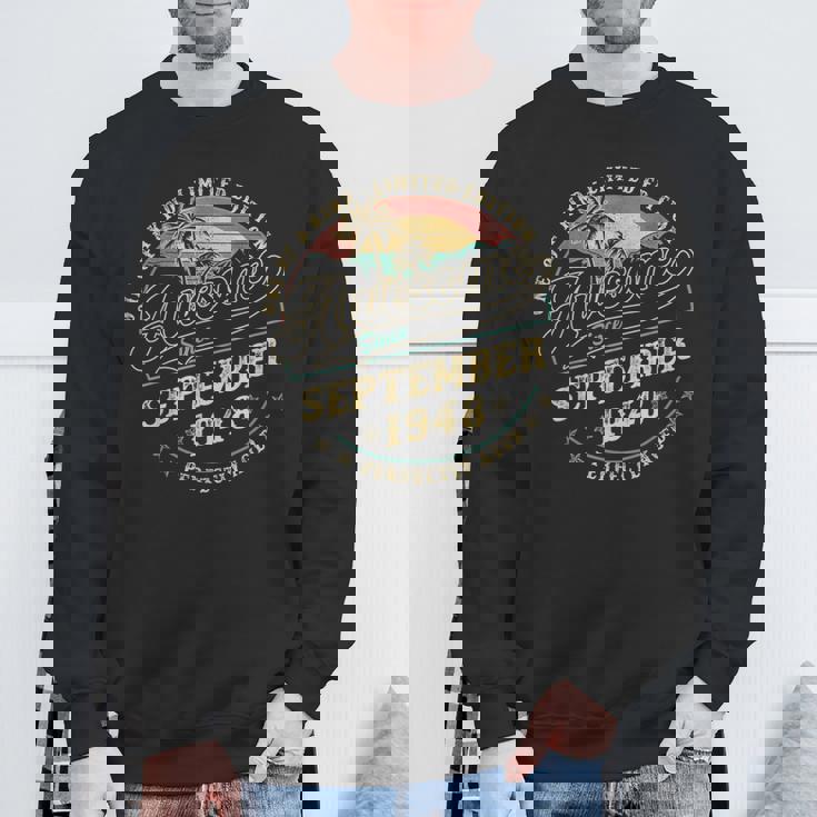 レトロな77歳の男性向けギフト 1948年9月77歳 スウェットシャツ 高齢者への贈り物