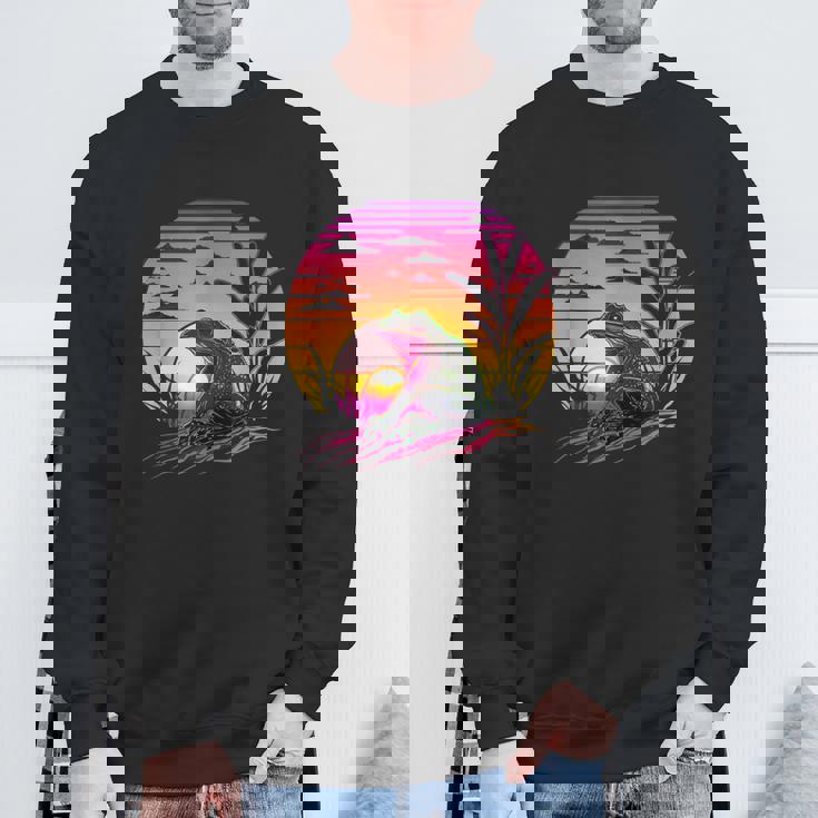 レトロなエステティックフロッグ スウェットシャツ 高齢者への贈り物