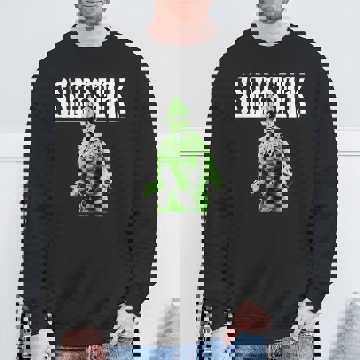 レトロなスリースタック爬虫類エイリアンのグラフィック。 スウェットシャツ 高齢者への贈り物