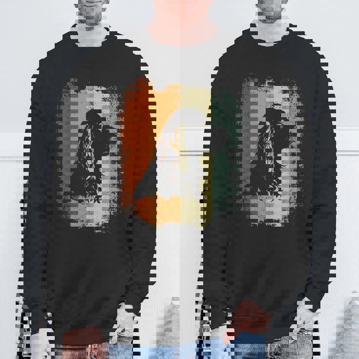 レトロなデザインのアメリカンコッカースパニエルドッグ スウェットシャツ 高齢者への贈り物