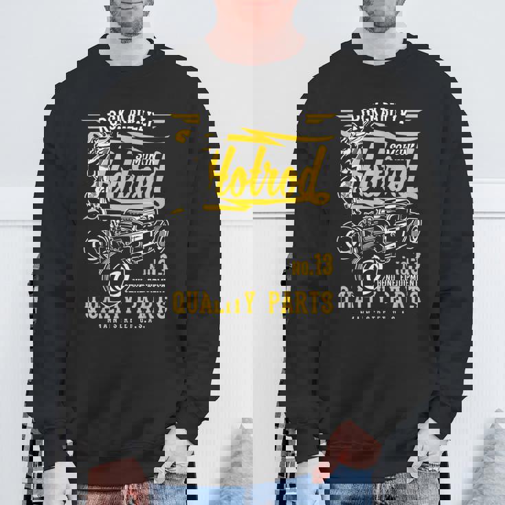 レトロなヴィンテージスタイルのホットロッドデザイン。 スウェットシャツ 高齢者への贈り物