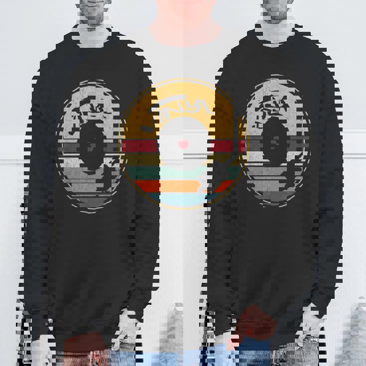 レトロビニールレコード ヴィンテージビニール Lpレコード スウェットシャツ 高齢者への贈り物