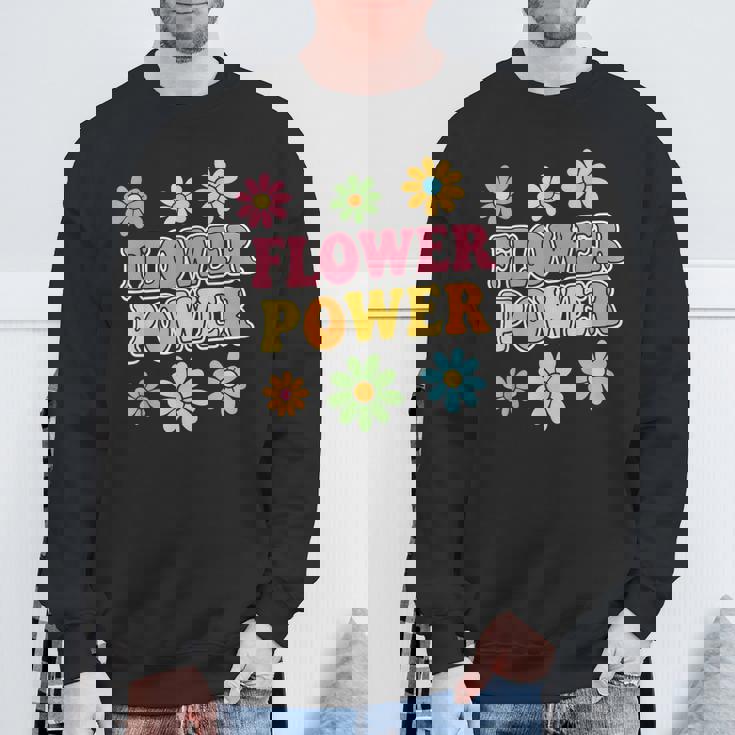 レトロフラワーパワー 60年代 70年代 美的 ヒッピー ボーホースタイル スウェットシャツ 高齢者への贈り物