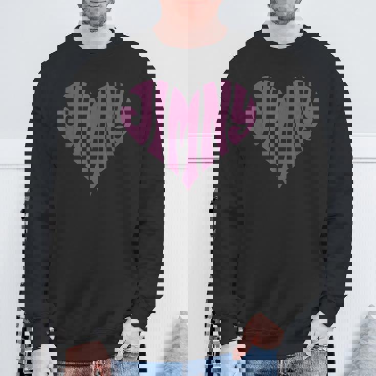 レトロヴィンテージスタイル ラブハートフィット ジムニーパープル スウェットシャツ 高齢者への贈り物