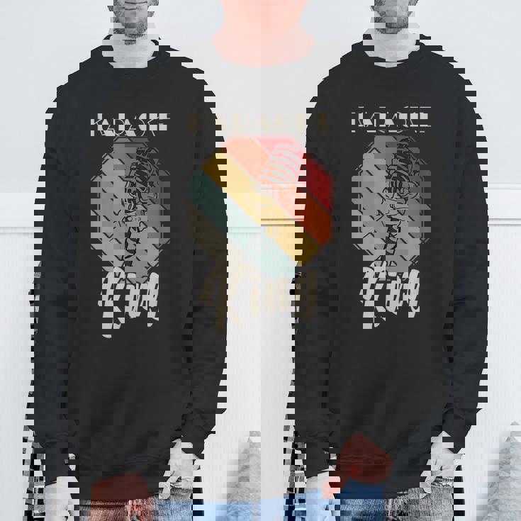 レトロ・カラオケ・シング・パーティー・ミュージック For Karaoke King スウェットシャツ 高齢者への贈り物