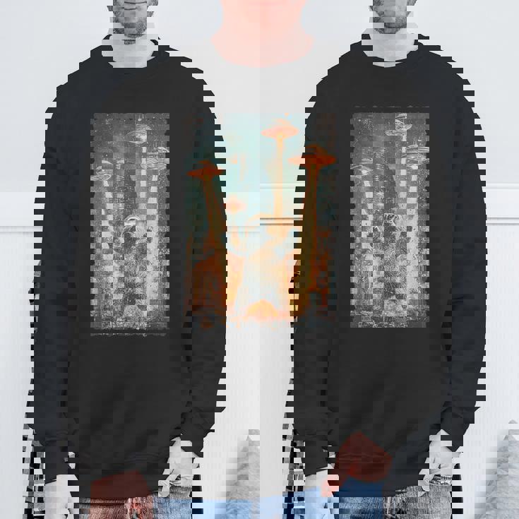 レトロ日本アニメ怪獣モンスターナマケモノセルフィー東京ufo スウェットシャツ 高齢者への贈り物