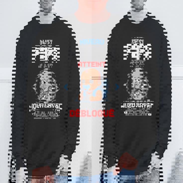 レベル お父さん アンロック 未来 父 息子 アナウンス 妊娠 ゲーマー スウェットシャツ 高齢者への贈り物