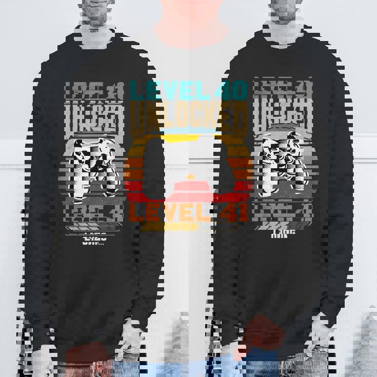 レベル40 アンロック レベル41 ロード中 40歳の誕生日 スウェットシャツ 高齢者への贈り物