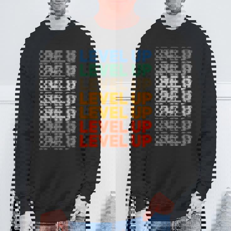 レベルアップ ビデオゲーム ゲーム レトロ ゲーマー スウェットシャツ 高齢者への贈り物