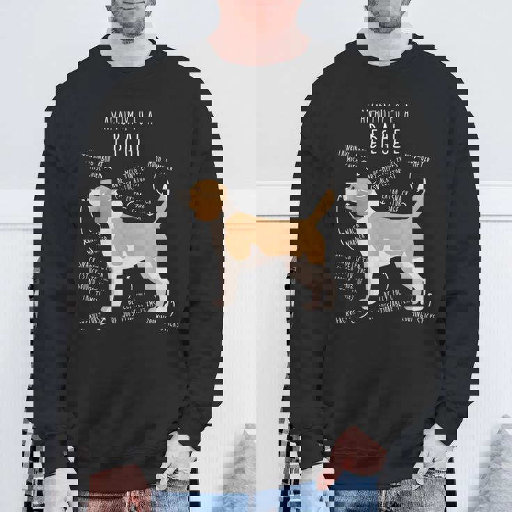 レモンビーグル犬の解剖学、面白い かわいい ペット 犬 ママ ドッグ パパ スウェットシャツ 高齢者への贈り物