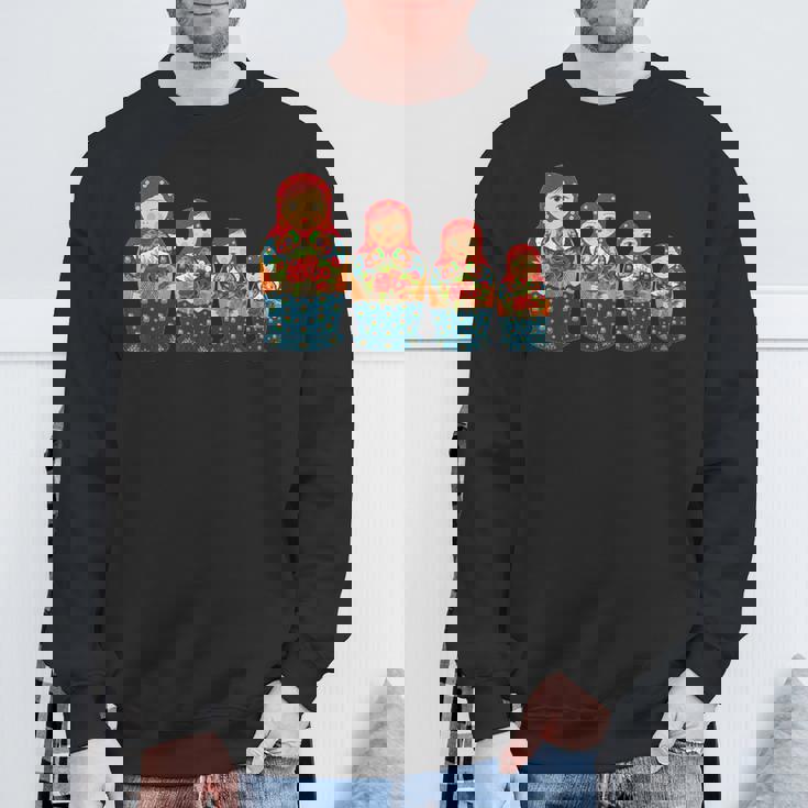 ロシアの人形 ロシアのマトリョーシカ フィギュア スウェットシャツ 高齢者への贈り物