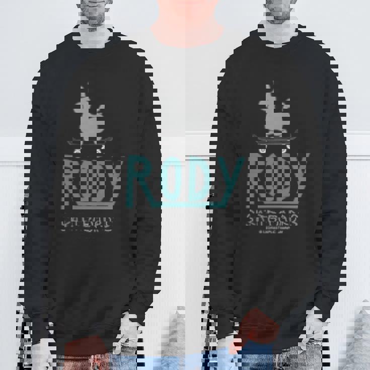 ロディ Rody（Rody Of ThetreetSkateboard_Green バックプリント スウェットシャツ 高齢者への贈り物