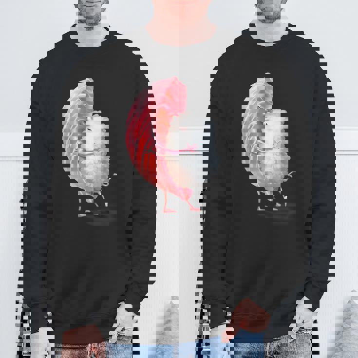 ロマンチック ピンク まぐろ 寿司 ハグ&キス 日本食通 スウェットシャツ 高齢者への贈り物