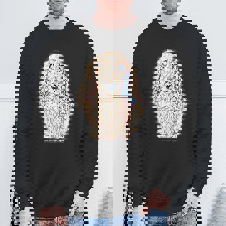 ロングヘア ダックスフンド ギフト かわいい ソーセージ 犬 レディース メンズ スウェットシャツ 高齢者への贈り物