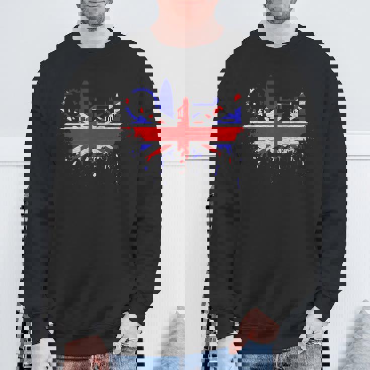 ロンドン スカイライン イギリス 愛 ユニオンジャック イギリス国旗 スウェットシャツ 高齢者への贈り物