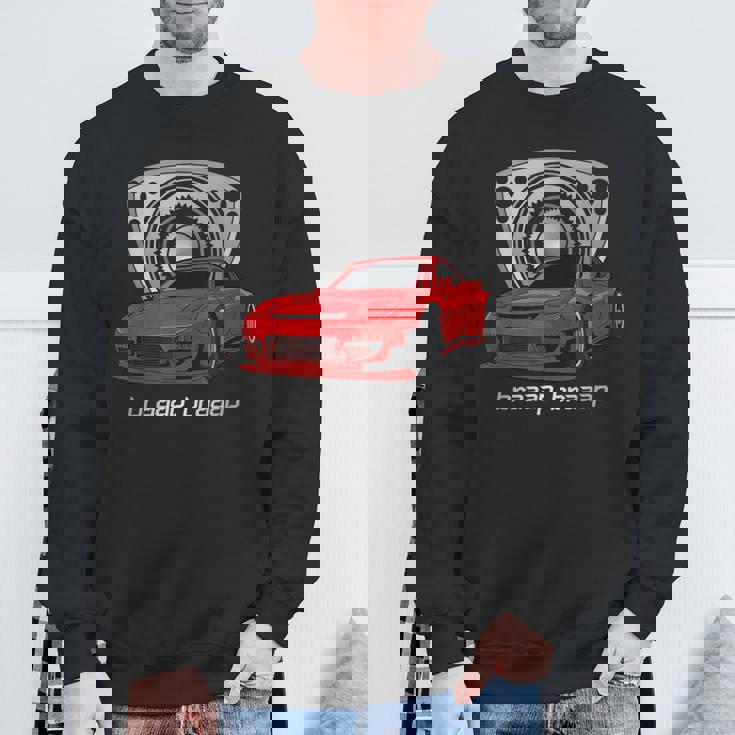 ロータリーエンジン 13B カーミート チューニング Rx ジャパン ローター ライフ Braaap スウェットシャツ 高齢者への贈り物