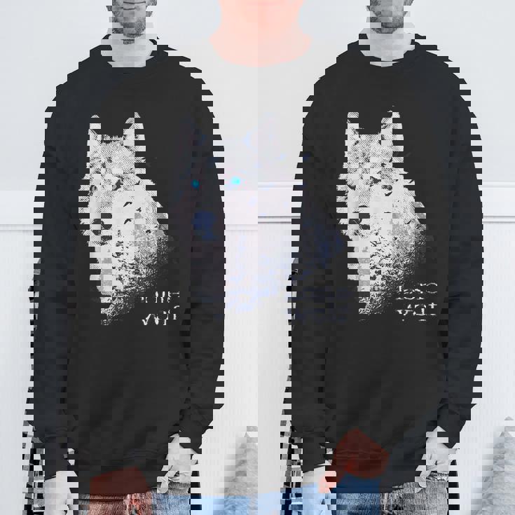 ローンウルフ 森 山 野生 野生動物 雪 オオカミ スウェットシャツ 高齢者への贈り物