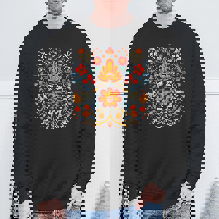 ヴィシヴァンカ キリル文字刺繍 国民的 民族的 花 異教の スウェットシャツ 高齢者への贈り物