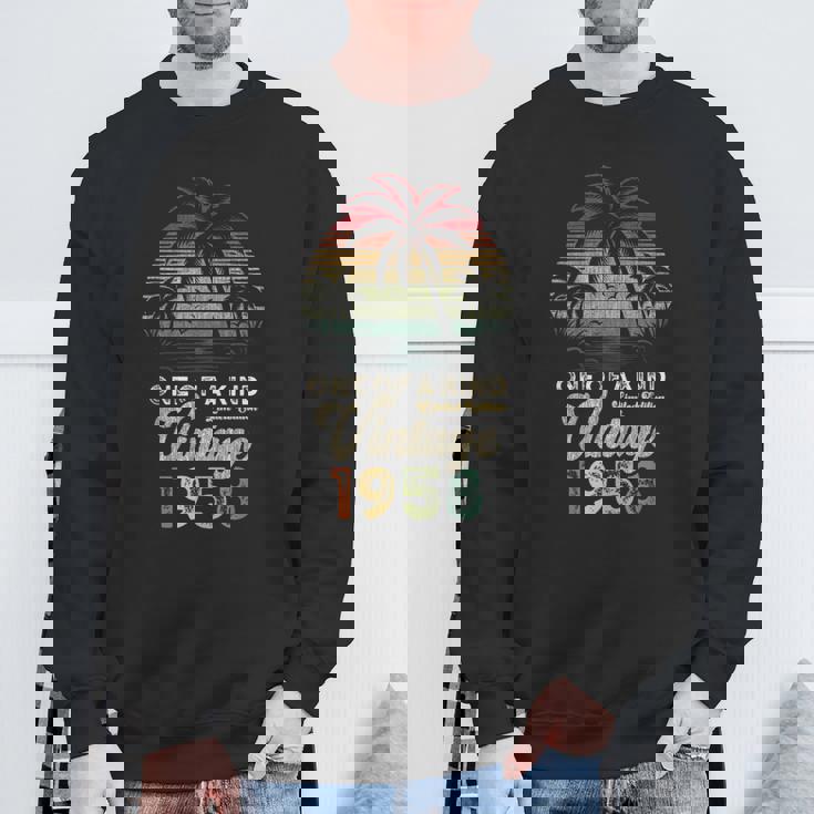 ヴィンテージ 1958年 誕生日 67歳 ヤシの木 レトロ スウェットシャツ 高齢者への贈り物