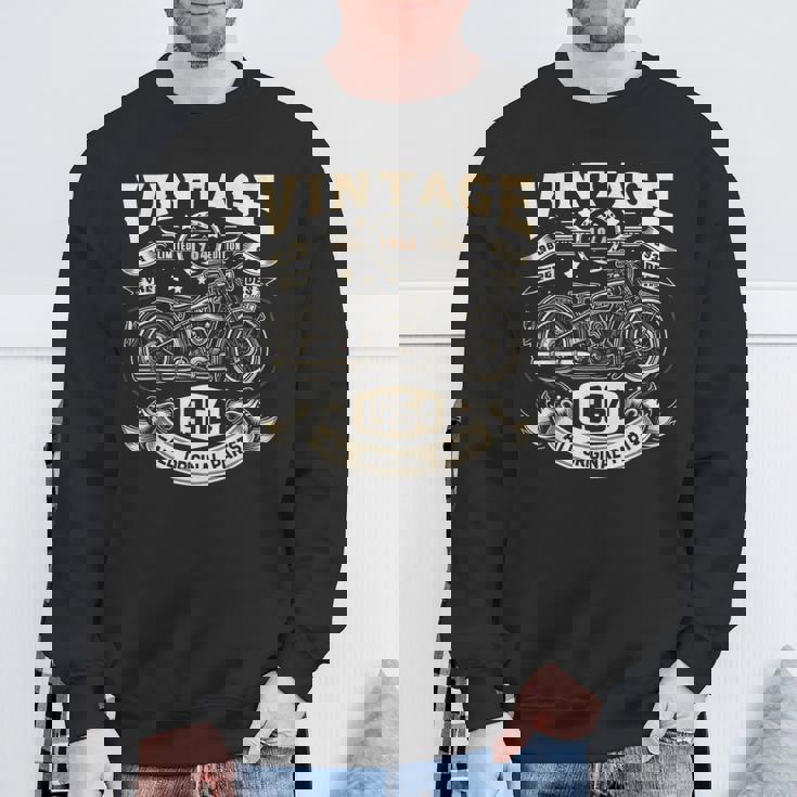 ヴィンテージ 1964年 1964年生まれ 60歳の誕生日 オートバイバイカー スウェットシャツ 高齢者への贈り物