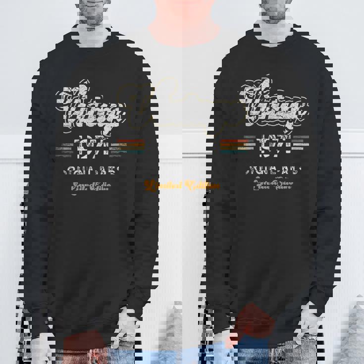 ヴィンテージ 1971 オリジナル・パーツ 限定版 54歳の誕生日 スウェットシャツ 高齢者への贈り物