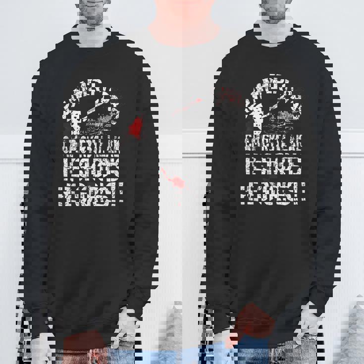 ヴィンテージ 1980年代ホラー映画 クリスタルレイクゴア Wスラッシャーフィルム スウェットシャツ 高齢者への贈り物