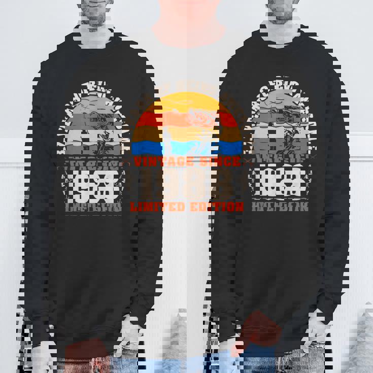 ヴィンテージ 37歳の誕生日 37歳の釣り愛好家 1988年生まれ スウェットシャツ 高齢者への贈り物