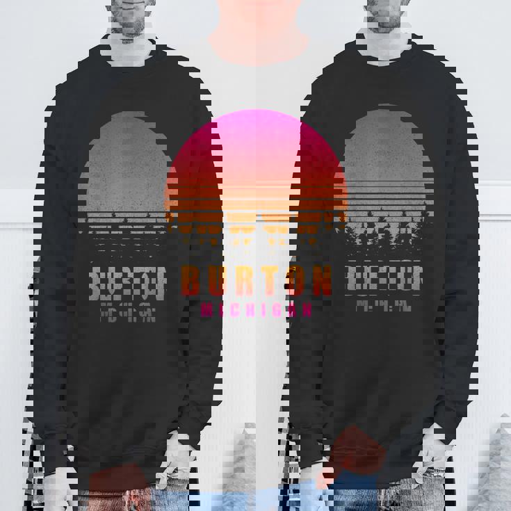 ヴィンテージ Burton Michigan Mi レトロ 70年代 80年代 グラフィック お土産 スウェットシャツ 高齢者への贈り物